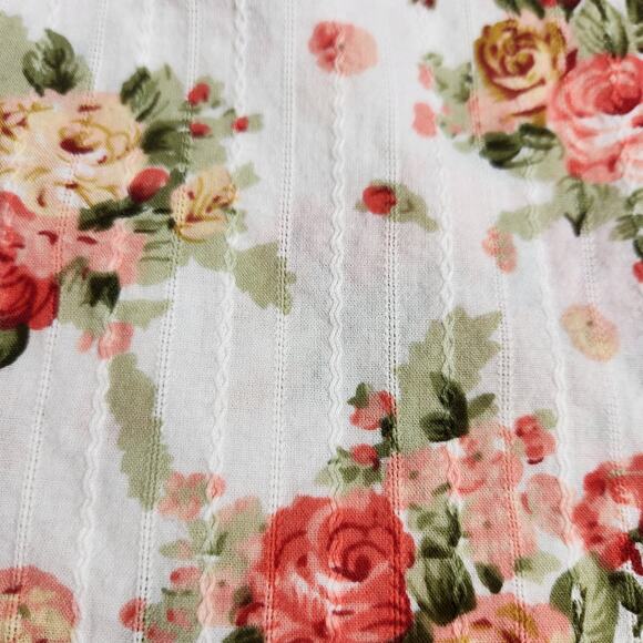 Dress Barn Floral 3/4 Roll Tab Sleeve Blouse Size 22/24 - Picture 6 of 9